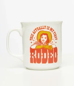 Unique Vintage Gifts For The Home>White This Actually Is My First Rodeo Mug