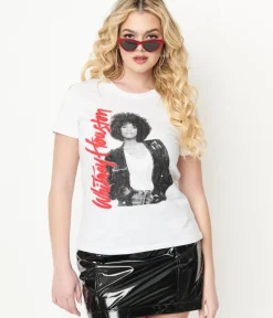 Unique Vintage Graphic Tees>Whitney Houston Fitted Graphic Tee