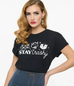 Unique Vintage Graphic Tees|Graphic Tees>Wickedly Divine Shop Stay Trashy Unisex Graphic Tee