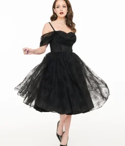 Unique Vintage Swing|Swing>Witchwood Bags Black Spiderweb Octavia Party Dress