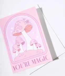 Unique Vintage Gift Under $20|Stationary>You're Magic Mushroom Card
